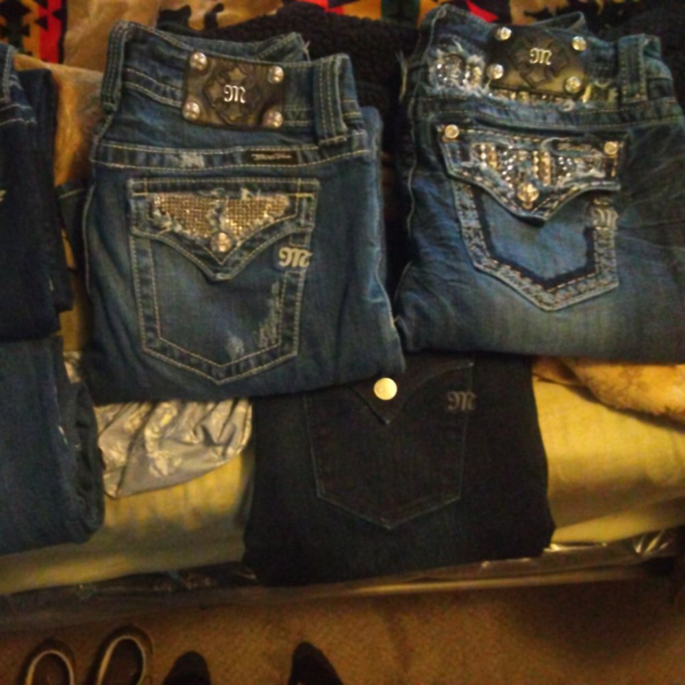 6 pairs of Miss Me Jeans